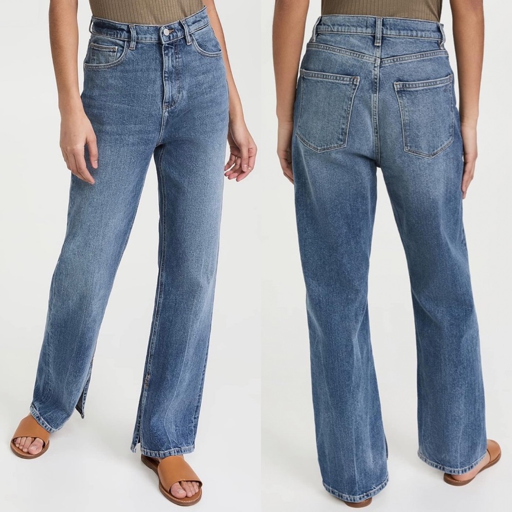 NWT DL1961 Emilie Straight Ultra High Rise Vintage Slit Jeans